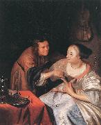 MIERIS, Frans van, the Elder Carousing Couple sg oil painting reproduction